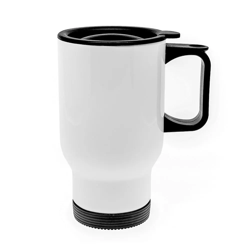 14oz Stainless Steel Travel Mug - White