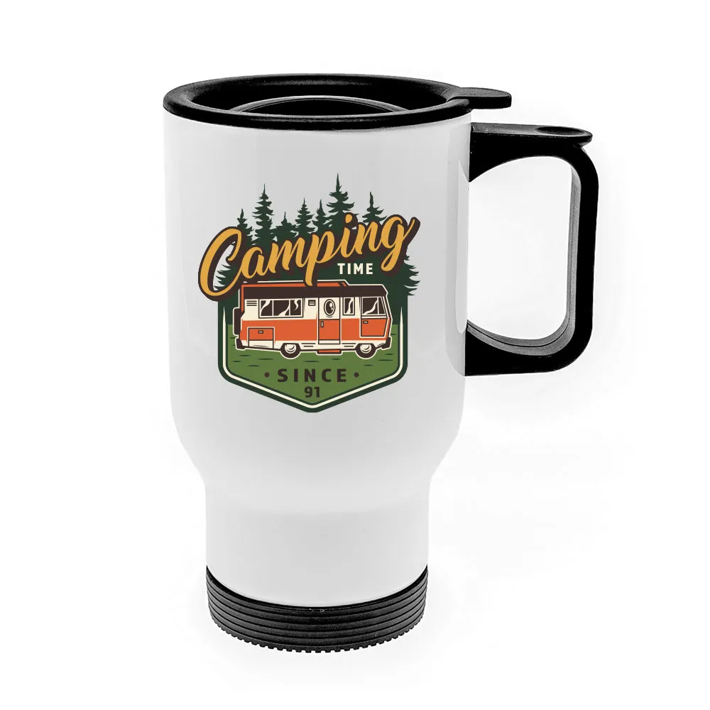 14oz Stainless Steel Travel Mug - White