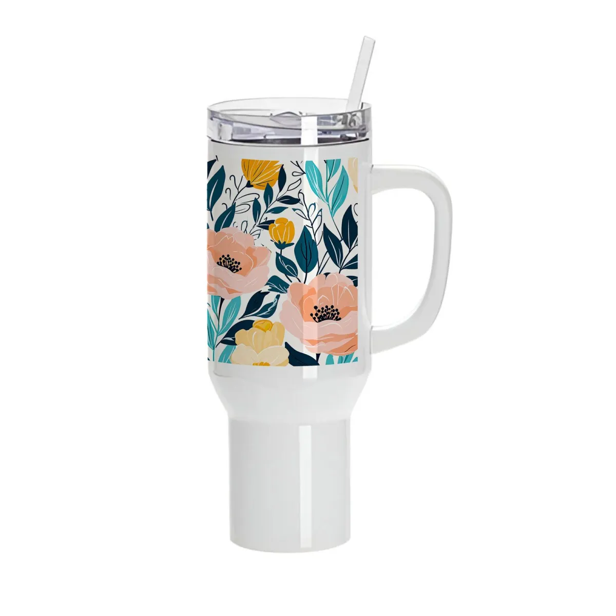 40oz Stainless Steel Tumbler with Lid and Straw