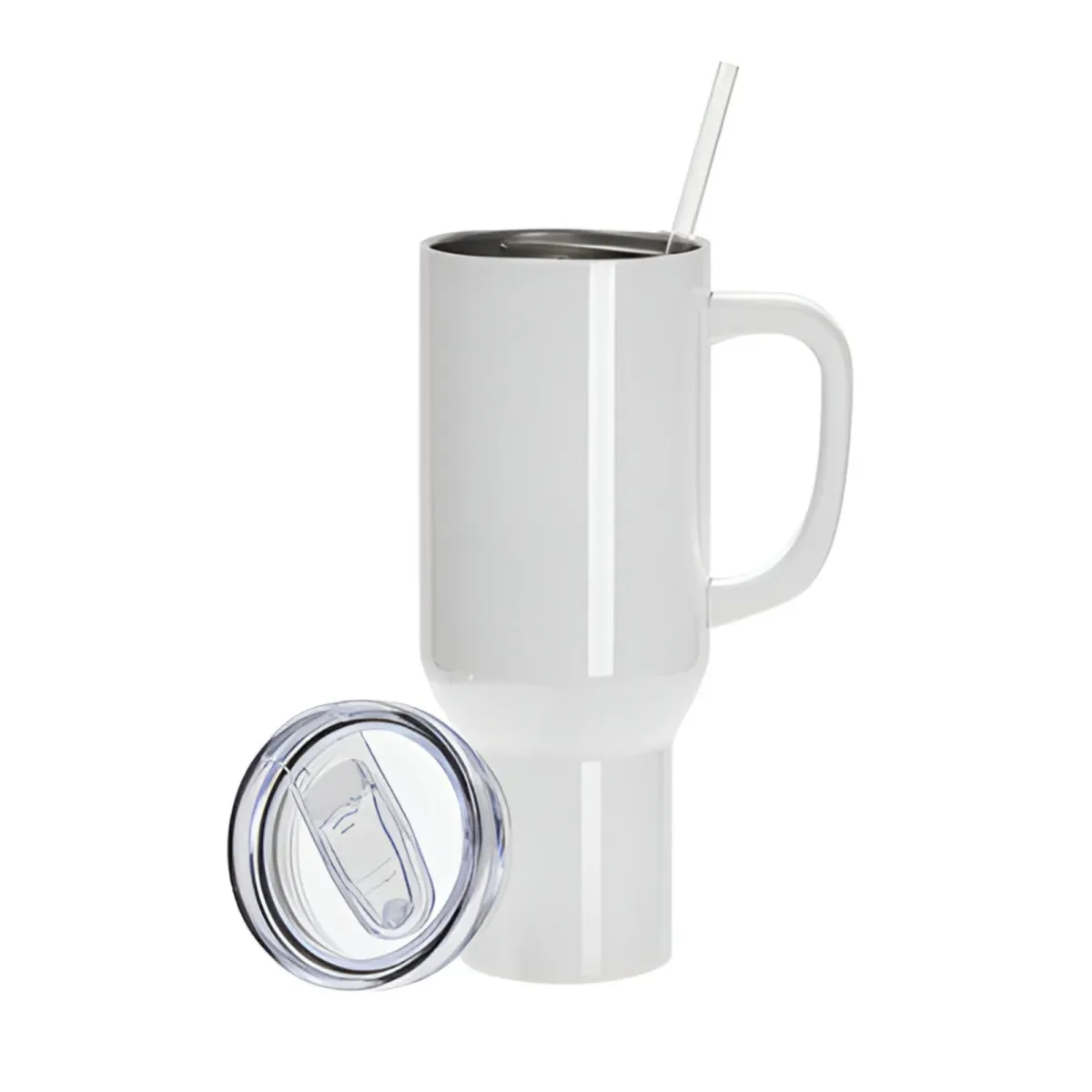 40oz Stainless Steel Tumbler with Lid and Straw