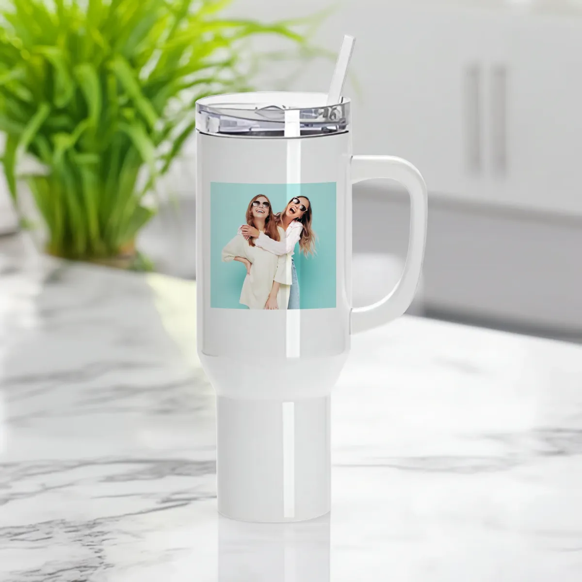 40oz Stainless Steel Tumbler with Lid and Straw