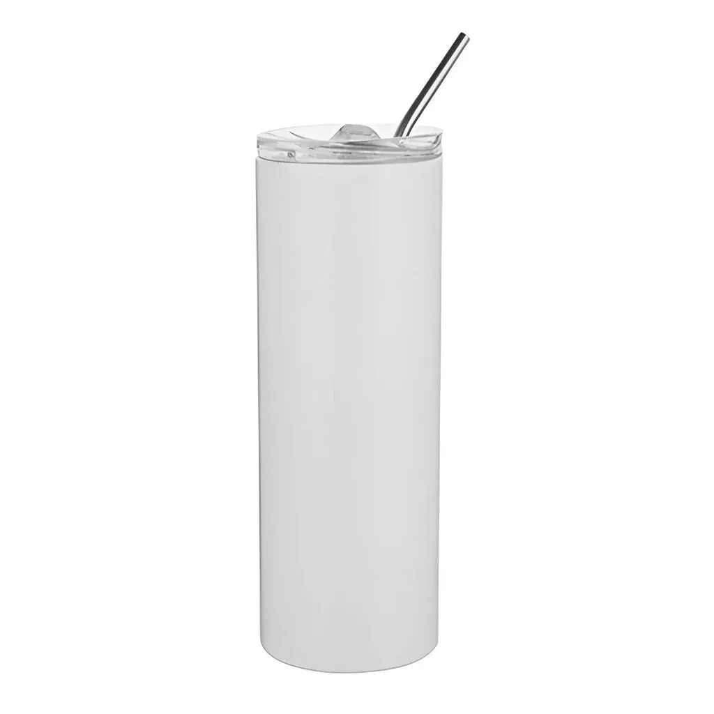 Personalised Stainless Steel Tumbler with Straw 600ml