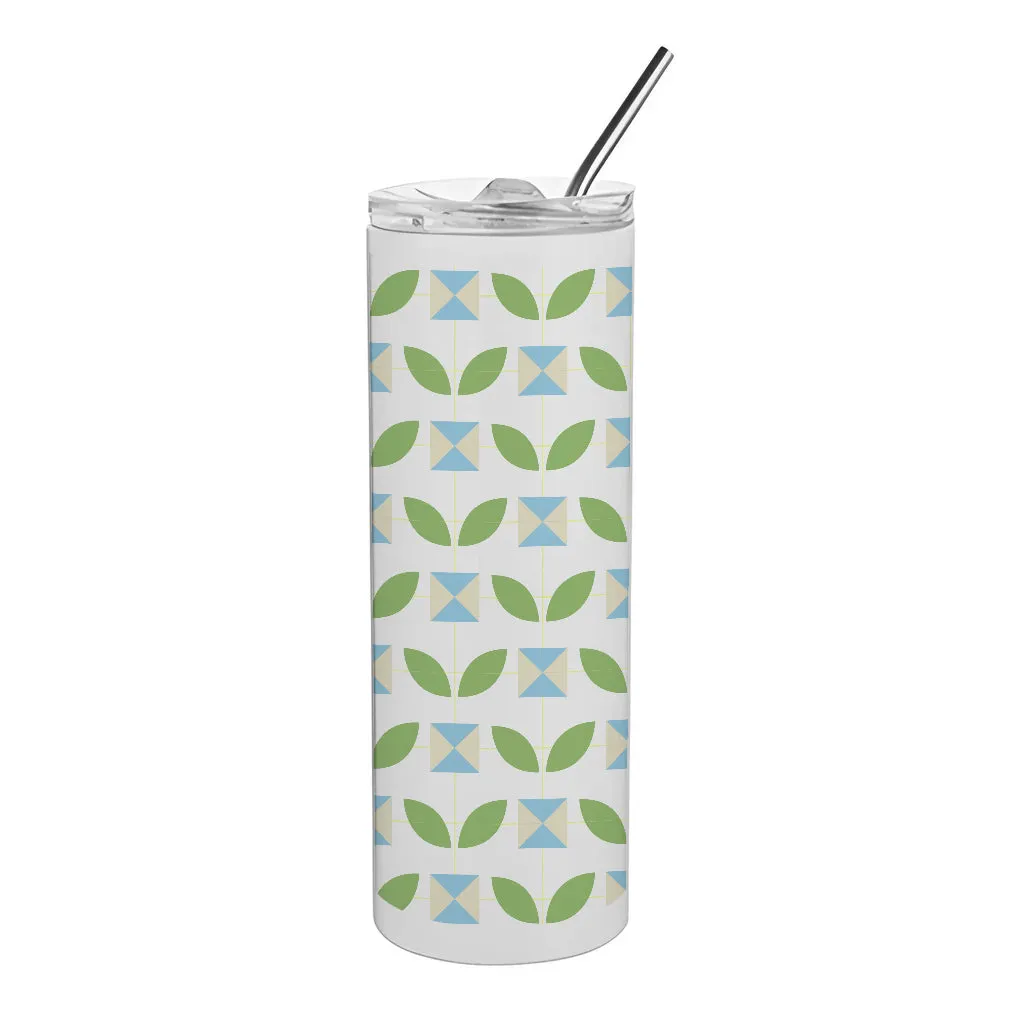 Personalised Stainless Steel Tumbler with Straw 600ml