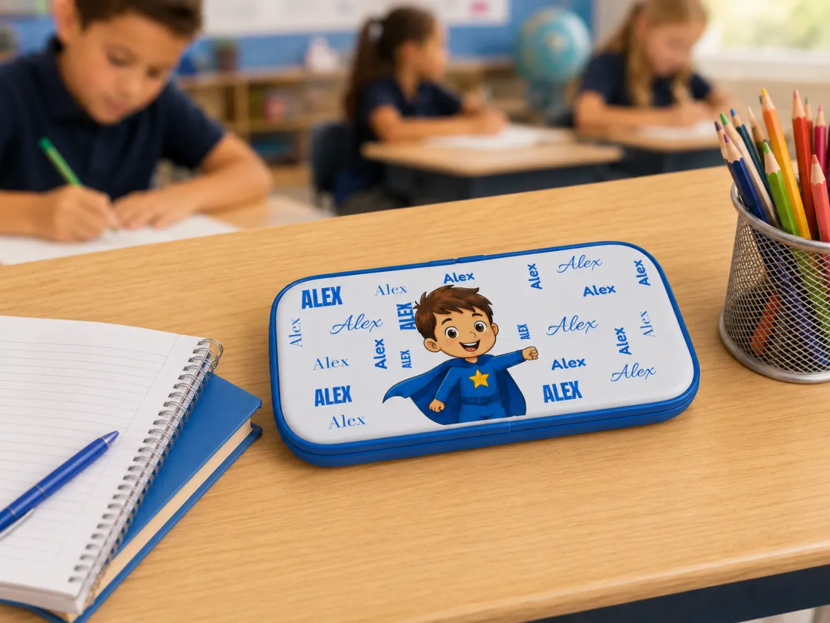 Blue Personalised Stationery & Pencil Tin, personalised product inspiration