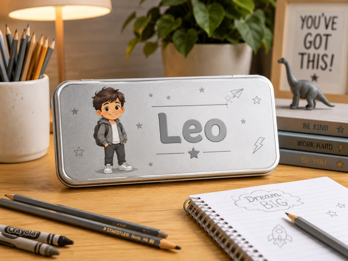 Silver Personalised Stationery & Pencil Tin, personalised product inspiration
