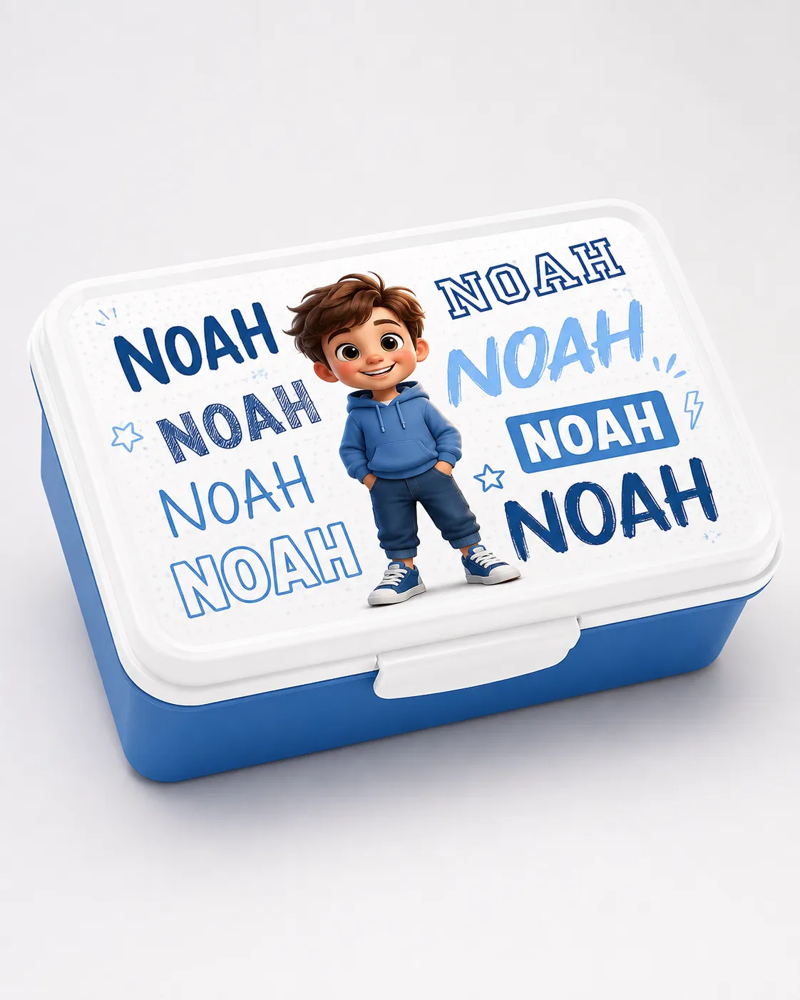 Blue Small Plastic Lunchbox, personalised product inspiration