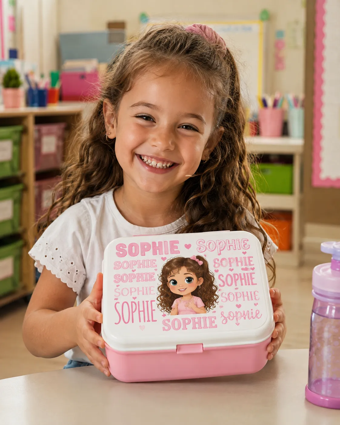 Pink Small Plastic Lunchbox, personalised product inspiration