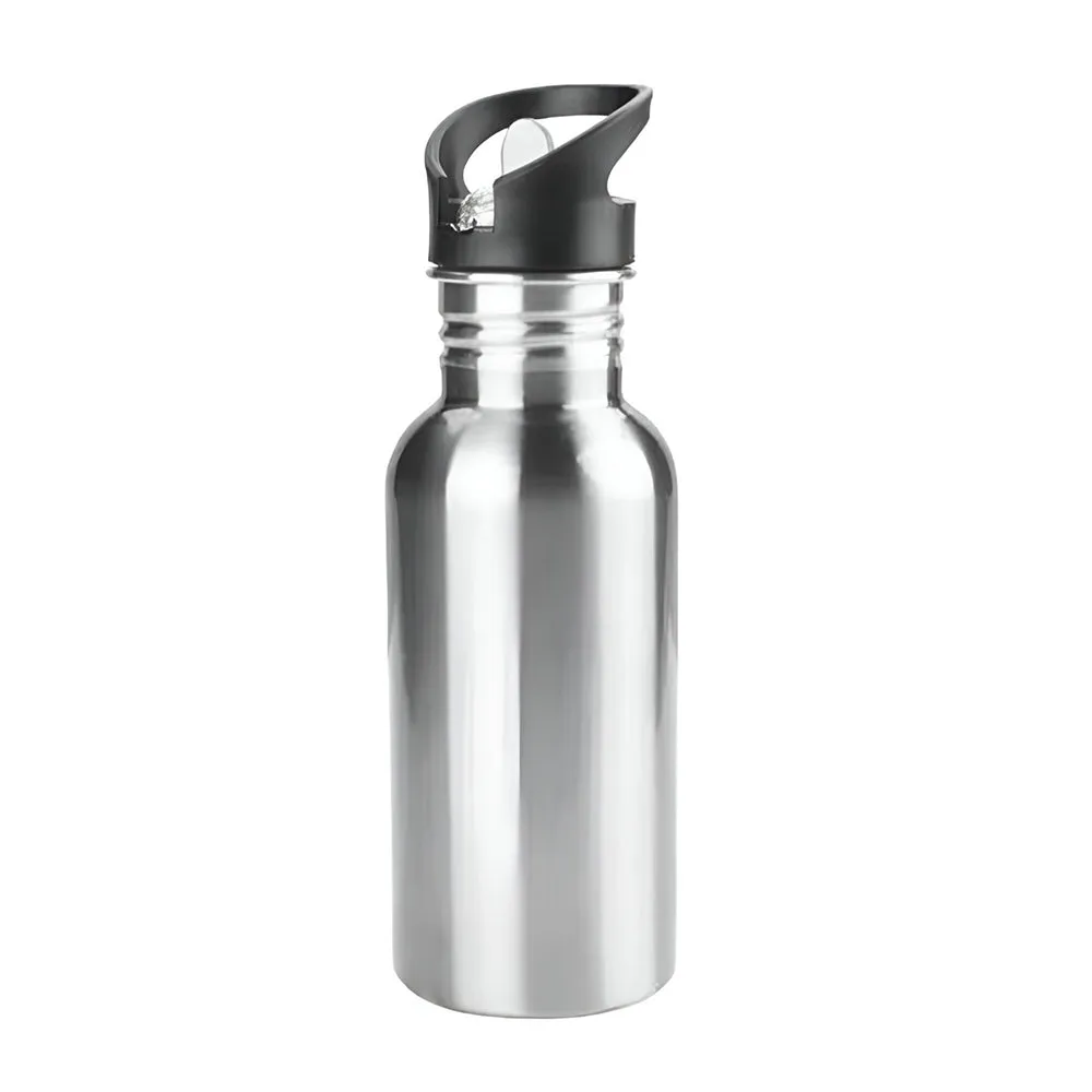 Water Bottle with Integrated Straw